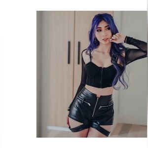 Elegant Black Sheer Sleeve Crop Top